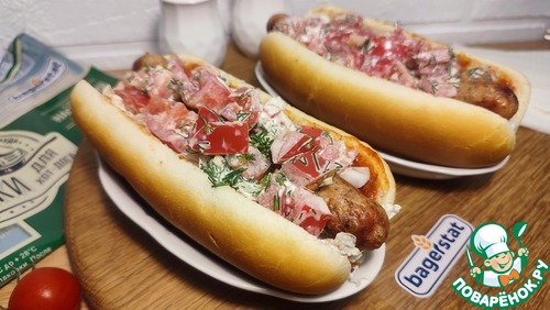 Хот-дог с колбасками Хот-дог с колбасками