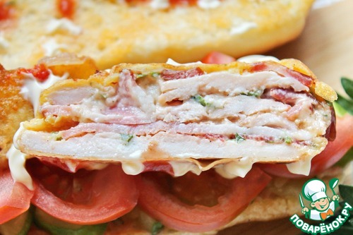 Хот дог с куриными рулетиками Хот дог с куриными рулетиками