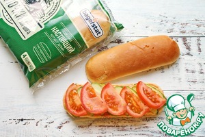 Хот дог с куриными рулетиками Хот дог с куриными рулетиками