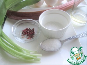 Омлет с черемшой и ревенем Омлет с черемшой и ревенем