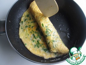 Омлет с черемшой и ревенем Омлет с черемшой и ревенем