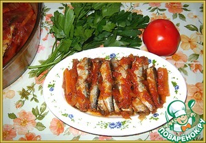 Салака в томатном соусе с овощами Салака в томатном соусе с овощами