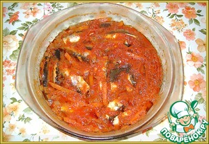 Салака в томатном соусе с овощами Салака в томатном соусе с овощами