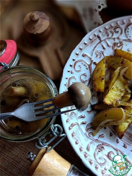 Шампиньоны к печёному картофелю "По-быстрому" Шампиньоны к печёному картофелю "По-быстрому"