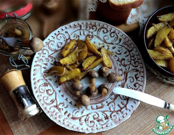 Шампиньоны к печёному картофелю "По-быстрому" Шампиньоны к печёному картофелю "По-быстрому"