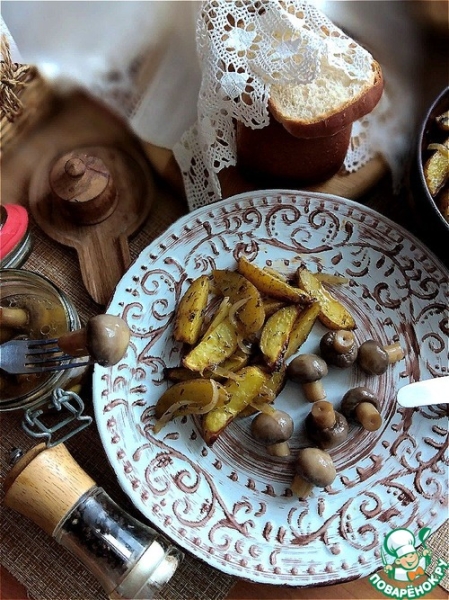 Шампиньоны к печёному картофелю "По-быстрому" Шампиньоны к печёному картофелю "По-быстрому"