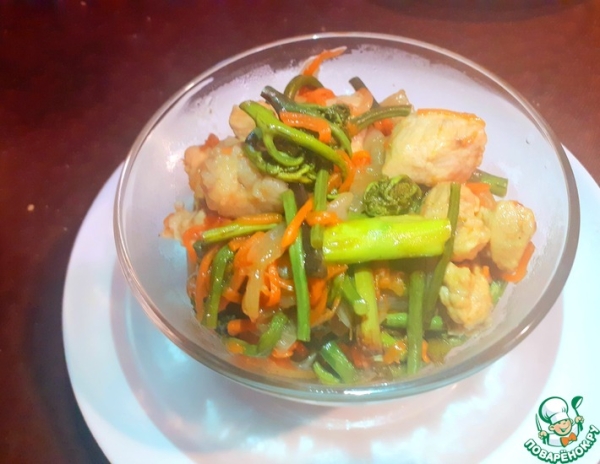 Свинина с папоротником Свинина с папоротником