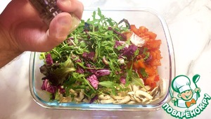 Весенний салат с сырыми шампиньонами Весенний салат с сырыми шампиньонами