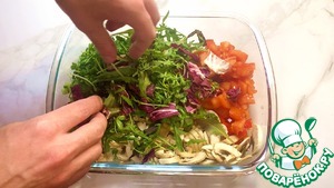 Весенний салат с сырыми шампиньонами Весенний салат с сырыми шампиньонами