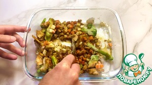 Запеченные свиные стейки с овощами