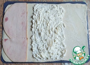 Пирог с ветчиной и творожным сыром Пирог с ветчиной и творожным сыром