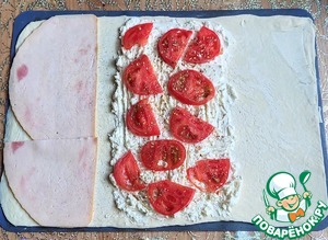 Пирог с ветчиной и творожным сыром Пирог с ветчиной и творожным сыром