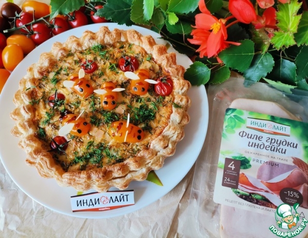 Закусочный открытый пирог для пикника"Шмели" Закусочный открытый пирог для пикника"Шмели"