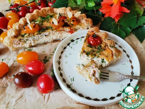 Закусочный открытый пирог для пикника"Шмели" Закусочный открытый пирог для пикника"Шмели"