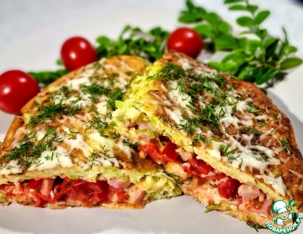 Блинчики из кабачков с начинкой Блинчики из кабачков с начинкой