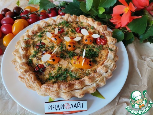 Закусочный открытый пирог для пикника"Шмели" Закусочный открытый пирог для пикника"Шмели"