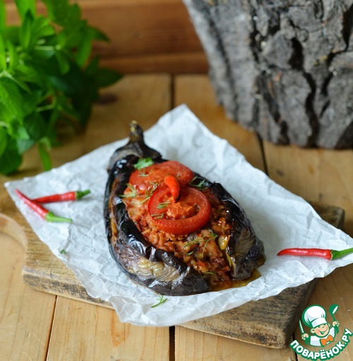 Баклажаны по-турецки с фаршем из индейки Баклажаны по-турецки с фаршем из индейки