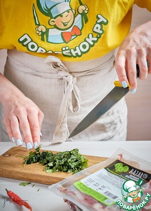 Баранина на углях с мятой