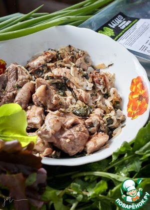 Баранина на углях с мятой