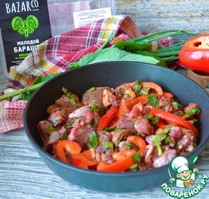 Баранина жареная с перцем Баранина жареная с перцем
