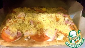 BBQ пицца на жидком тесте