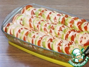 Кабачки, запечённые с фаршем индейки Кабачки, запечённые с фаршем индейки