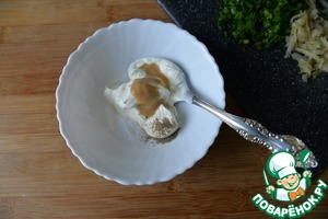 Картофельный салат с запепчённой индейкой