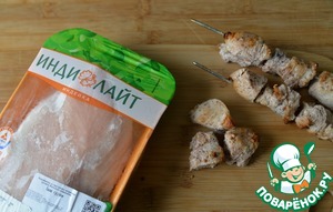 Картофельный салат с запепчённой индейкой