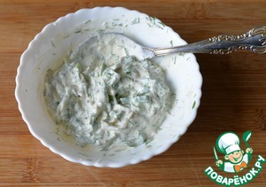 Картофельный салат с запепчённой индейкой