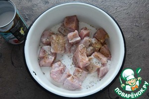 Кокосовые шашлычки из индейки