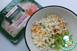 Легкий, сочный салат с ветчиной Легкий, сочный салат с ветчиной