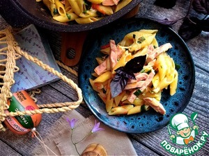 Макароны с колбасой Макароны с колбасой