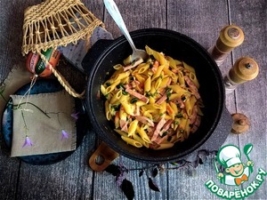 Макароны с колбасой Макароны с колбасой