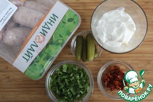 Мини-купаты-гриль с горячим немецким салатом Мини-купаты-гриль с горячим немецким салатом