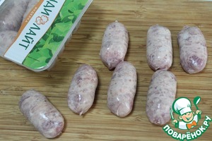 Мини-купаты-гриль с горячим немецким салатом Мини-купаты-гриль с горячим немецким салатом