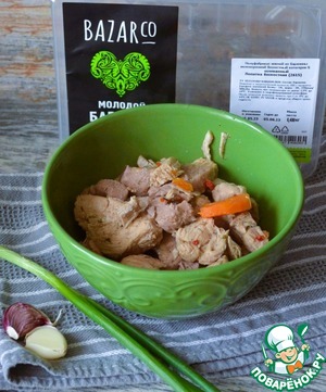 Мясной микс-рийет с жареными овощами Мясной микс-рийет с жареными овощами