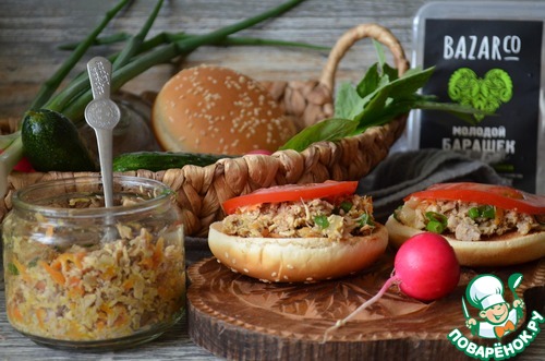 Мясной микс-рийет с жареными овощами Мясной микс-рийет с жареными овощами