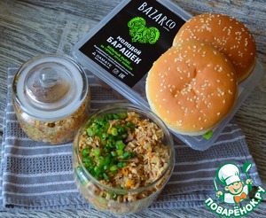 Мясной микс-рийет с жареными овощами Мясной микс-рийет с жареными овощами