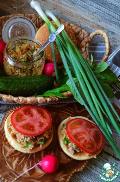 Мясной микс-рийет с жареными овощами Мясной микс-рийет с жареными овощами