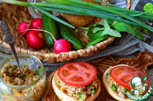 Мясной микс-рийет с жареными овощами Мясной микс-рийет с жареными овощами