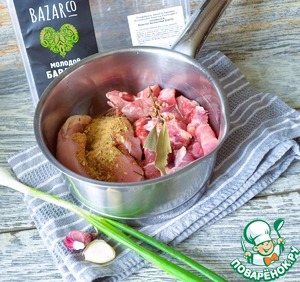 Мясной микс-рийет с жареными овощами Мясной микс-рийет с жареными овощами