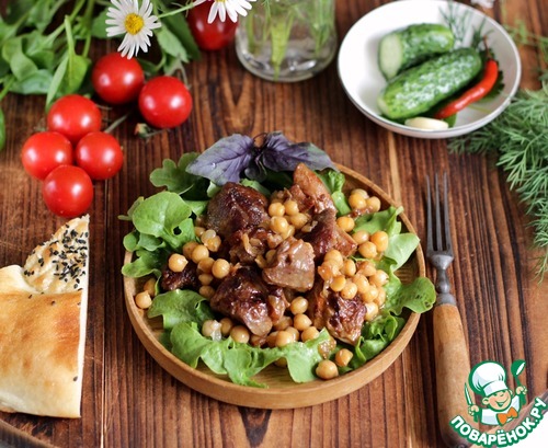 Мясо молодого барашка с нутом