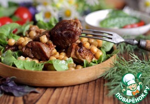 Мясо молодого барашка с нутом