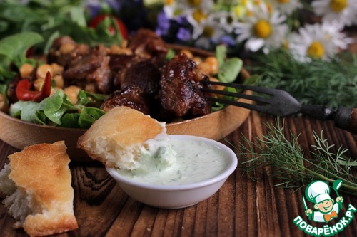 Мясо молодого барашка с нутом