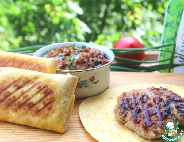 Овощи-гриль в остром соусе