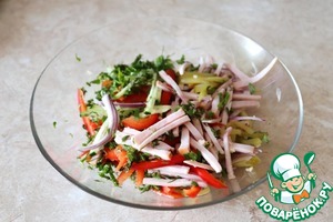 Овощной салат с бужениной