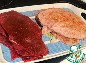 Рулет из мяса кенгуру и индейки Рулет из мяса кенгуру и индейки