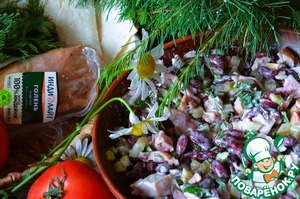 Салат из фасоли и копчёной индейки Салат из фасоли и копчёной индейки