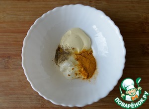 Салат из индейки с заправкой карри Салат из индейки с заправкой карри