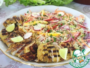 Салат "Овощной переполох" с индейкой Салат "Овощной переполох" с индейкой